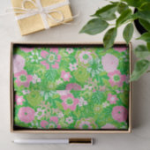 Pink and Green Preppy Palm Beach Floral 薄葉紙 (ギフト)