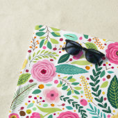 Pink and Green Spring Flowers ビーチタオル (インサイチュ)