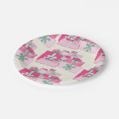 Pink and Green Stacked Christmas Presents ペーパープレート (アングル)