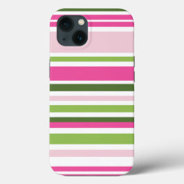 Pink and Green Stripe Tough Case-Mate iPhone Case 13ケース