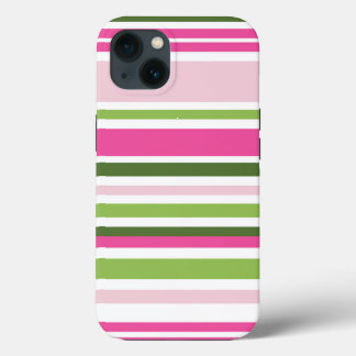 Pink and Green Stripe Tough Case-Mate iPhone Case 13ケース