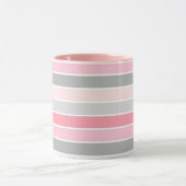 Pink and Grey Stripes マグカップ (中央)