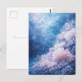 Pink and Lavender Coral Reef in Starry Blue Sea ポストカード (正面/裏面)