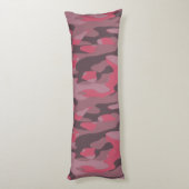 pink and mauve Camo abstract ボディピロー (裏面 (縦))