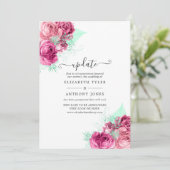 Pink and Mintフローラ結婚の更新 招待状 (スタンド正面)