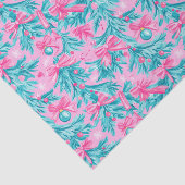 Pink and Mint Christmas Boughs and Ornaments 薄葉紙 (詳細)