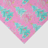 Pink and Mint Christmas Gift Trees 薄葉紙 (詳細)