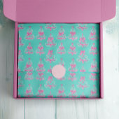 Pink and Mint Coquette Christmas Trees 薄葉紙