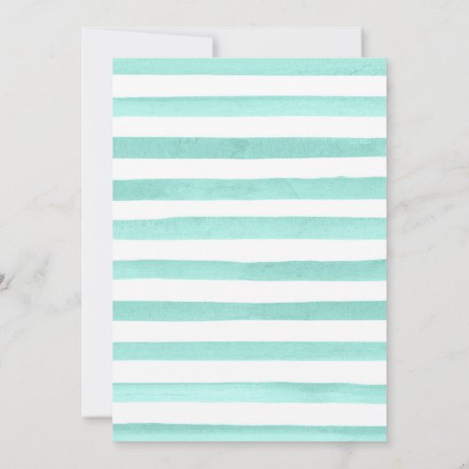 Pink and Mint Flowers First Holy Communion 招待状 (裏面)