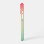Pink and Mint Green Abstract Marble Phone Case iPhone 16ケース (左側面)