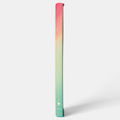 Pink and Mint Green Abstract Marble Phone Case Samsung Galaxyケース (左側面)