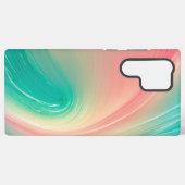 Pink and Mint Green Abstract Pattern Phone Case Samsung Galaxyケース (裏面横)