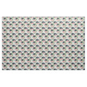 Pink and Navy Blue Floral Fabric ファブリック (ファットクウォーター)