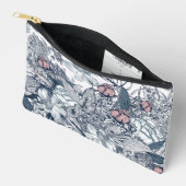 Pink and Navy Toile アクセサリーポーチ (見開き)