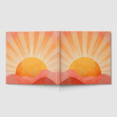 Pink and Orange Boho Sunrise ゲストブック (全面)