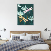 Pink and Orange Dragonflies Wall Art - Canvas キャンバスプリント (インサイチュ (寝室))