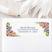 Pink and Orange Floral ラベル (インサイチュ)