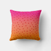Pink and orange ombre red hearts pattern クッション (裏面)