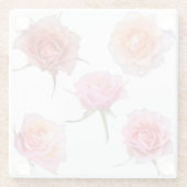 Pink and Orange Rose Glass Coaster ガラスコースター (裏面)