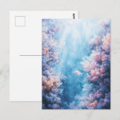 Pink and Peach Coral Reef Underwater Nature ポストカード (正面/裏面)