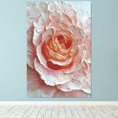 Pink and Peach Rose Texture Abstract Wall Art キャンバスプリント (インサイチュ (ウッドフロア))