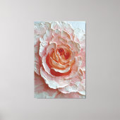Pink and Peach Rose Texture Abstract Wall Art キャンバスプリント (正面)