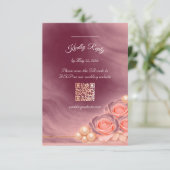 Pink and Pearl RSVP Enclosure Card (スタンド正面)