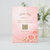 Pink and Pearl RSVP Enclosure Card (スタンド正面)