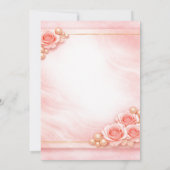 Pink and Pearl Wedding Invitation 招待状 (裏面)