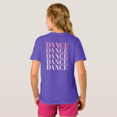 Pink and Purple Dance Dance Dance Slogan  Tシャツ (裏面フル)