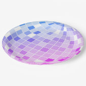 Pink and Purple Disco Ball Birthday Party ペーパープレート (アングル)
