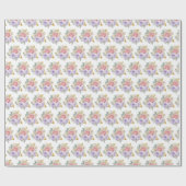 Pink and Purple Elegant Flowers ラッピングペーパー (フラット)