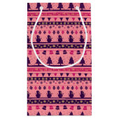 Pink and Purple Festive Holiday Cheer  スモールペーパーバッグ (裏面)