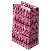 Pink and Purple Festive Holiday Cheer  スモールペーパーバッグ (裏面アングル)