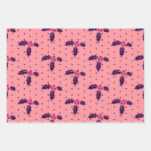 Pink and Purple Festive Holiday Cheer  ラッピングペーパーシート (正面2)