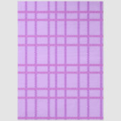 Pink and purple flower checkered pattern 薄葉紙 (正面)