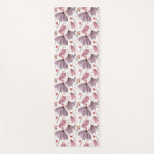Pink And Purple Flowers Floral Pattern Yogamat ヨガマット (正面)