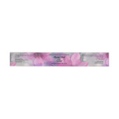 Pink and Purple Flowers Wraparound Jar Label ラップアラウンド宛名ラベル (単一)