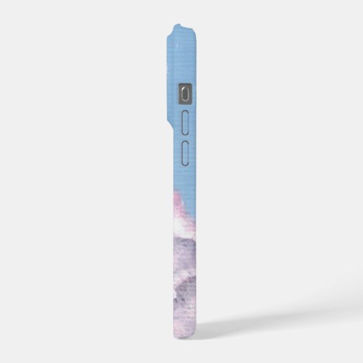 Pink and Purple Fluffy Clouds Phone Case iPhoneケース (左側面)