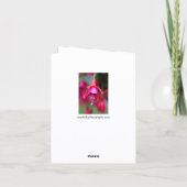 Pink and Purple Fuchsia Folded Greeting Card サンキューカード (裏面)