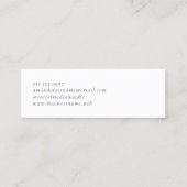 Pink and Purple Monogram Modern スキニー名刺 (裏面)