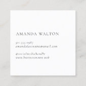 Pink and Purple Monogram Modern スクエア名刺 (裏面)