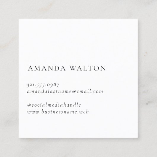 Pink and Purple Monogram Modern 予約カード (裏面)