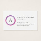 Pink and Purple Monogram Modern Package Insert (裏面)