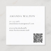 Pink and Purple Monogram QR Code Modern ロイヤリティカード (裏面)