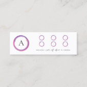 Pink and Purple Monogram QR Code Modern ロイヤリティカード (正面)