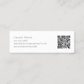 Pink and Purple Monogram QR Code Modern ロイヤリティカード (裏面)