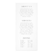 Pink and Purple Monogram QR Code Modern Business ラックカード (裏面)