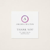 Pink and Purple Monogram QR Code Package Insert (正面)