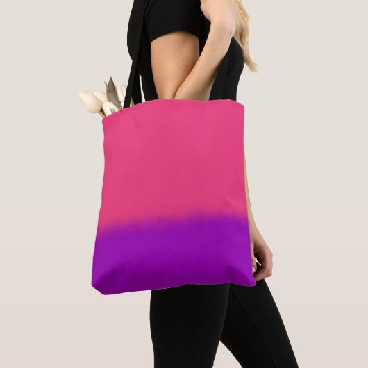 Pink and Purple Ombré Art トートバッグ (クローズアップ)
